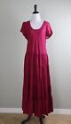 SOFT SURROUNDINGS NWT $120 Kara Tiered Maxi Swing Dress in Berry Size Large