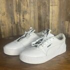 Puma Platform Lace Up Women's White Sneakers Casual Shoes 6