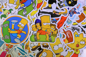 66pcs The Simpsons Vinyl Stickers for Truck/Skateboard/Luggage/Laptop Decal USA!