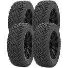 (QTY 4) 35x12.50R22LT Fuel Gripper M/T 117Q Load Range E Black Wall Tires (Fits: 35/12.5R22)