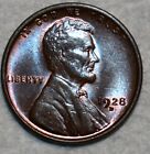 Uncirculated 1928-D Lincoln Cent, Attractively Toned specimen.