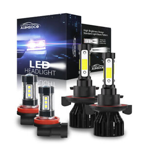 For Chevy Cruze 2011-2015 LED Headlights High Low Beam Fog Light Combo 4x Bulbs (For: 2015 Cruze)