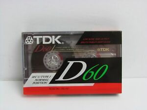 TDK D60 Cassette Tape Normal position low noise- Lot of 4