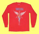 Nirvana In Utero Red Distressed Long Sleeve T-Shir S