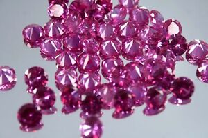 Natural Pink Sapphire 8 MM 25 Pcs Loose Gemstone Certified Round Cut Ceylon Lot