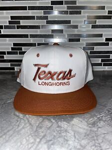 Vintage Texas Longhorns Sports Specialties Script Snapback Hat Cap DEADSTOCK 90s