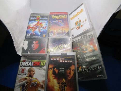 PSP game lot Lot Of  7 PSP Games  one movie