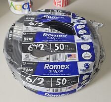 Southwire 50 Ft. 6/2 Stranded Romex Simpull Cu Nm-B W/g Wire Outlets Switches
