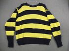 Polo Ralph Lauren Sweater Mens XXL Crew Neck Navy Yellow Stripe