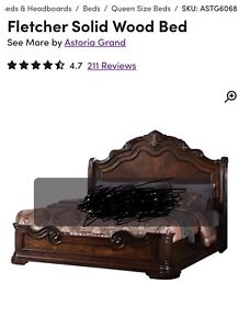 king size bed frame solid wood