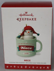 Hallmark Keepsake Niece Hot Cocoa Marshmallow Snowman Christmas Ornament 2016