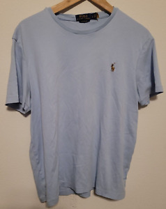 Polo Ralph Lauren t-shirt Custom Slim Fit light blue, men's size L