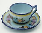 Vestal Alcobaca Portugal Pottery Hand Painted / Crafted Cup & Saucer Set #1165