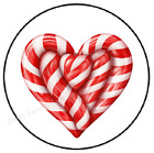 CANDY CANE HEART CHRISTMAS ENVELOPE SEALS LABELS STICKERS PARTY FAVORS