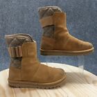 Sorel Waterproof Winter Boots Womens 7.5 Campus Newbie Brown Suede NL2068-373