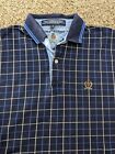 Rare Vintage Tommy Hilfiger Men’s Blue Short Sleeve Polo Shirt Size Medium