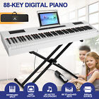 White Full Weighted 88Key Digital Piano Hammer Action Keyboard w/Stand+Pedal+Bag