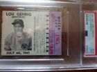 Lou Gehrig Memorial Ticket Stub PSA 2