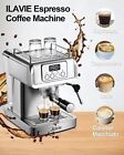ILAVIE Coffee Espresso Machine Cappuccino Maker with Milk Frother 1.8L Stainless