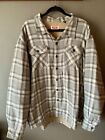 Wrangler Sherpa Lined Plaid Long Sleeve Button Down Flannel Shirt Men's Size 3XL