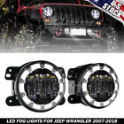 Pair 4 inch LED Fog Lights Amber Projector For 97-17 Jeep Wrangler JK (For: More than one vehicle)