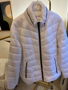 Kenneth Cole new York Men's Midweight Puffer Jacket White Mens XL