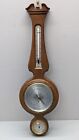 English Georgian Banjo Wheel Barometer/Thermometer/Hygrometer F*S Airguide 1968