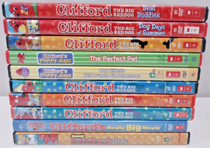 Lot of 10 CLIFFORD, The Big Red Dog DVD's, Scholastic Kids Collection NO DOUBLES