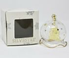 Silvestri Vintage Glass BELL Ornament Gold Christmas Tree Dome Clear BOX