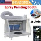 Hobby Airbrush Paint Spray Booth Kit with Odor Extractor w/ Exhaust Fans/Lights