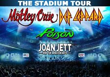 TWO TICKETS: The Stadium Tour - Motley Crue, Def Leppard, Poison, Joan Jett (DC)