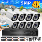 8PCS Kit 8CH 1080P Outdoor Wired Home Security Camera System WiFi CCTV Audio DVR