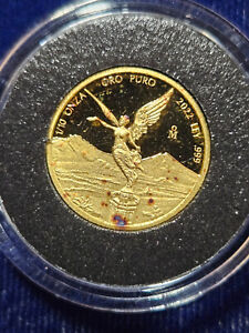 🔥 2022 1/10 oz PROOF GOLD MEXICAN LIBERTAD COIN .999 Low Mintage in Capsule🔥