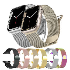 Magnetic Milanese Watch Bands Stainless Steel Mesh Band Strap for Apple Watch