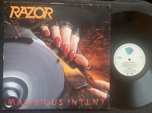 RAZOR Malicious Intent VG/EXC LP RARE ORG VIPER PRESS Thrash Vinyl 1986