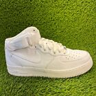Nike Air Force 1 '07 Mid Mens Size 13 White Athletic Shoes Sneakers 316123-111