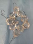 Vintage Glass Clear Faceted Chandelier Prism Lot of 10  1 inch