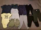 Lot 12-18 Month Boy Clothes Pants Shorts Shirts 11 Pieces