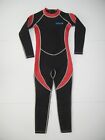 HISEA SEAC Black/Red Warm FULL BODY NEOPRENE WETSUIT Surf Beach Swim Sz YOUTH 12
