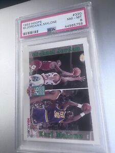 New Listing1992-93 Hoops #320 Michael Jordan / Karl Malone Scoring League Leaders PSA 8 NBA