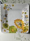 GATES WARE SQUARE CALIFORNIA BY LAURIE YELLOW ORANGE GREEN FLOWER PLATE 7 AVAILA