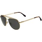 Lacoste Men Sunglasses L177S 714 Gold/Grey Aviator Metal 100%UV 57-15-140