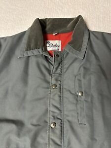 Vintage Lakeshire Gray Zip Up Lined Chore Jacket Coat USA Made Mens Size 52 Reg