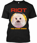 NWT Riot V Fire Down Under American Heavy Metal Band Art Logo T Shirt Size S-5XL