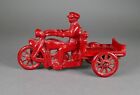 Antique Art Deco Cast Iron Hubley 3 Wheel Police Motorcycle Bike Toy