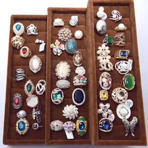 Wholesale 5-100pcs Rings Mixed Rings Bulk Finger Gemstones Crystal Jewelry Lot
