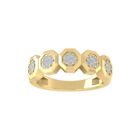 10K Yellow Gold 0.25ct Lab Grown Diamond Cluster Ring for Women Sz 7 Color-DE