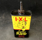 Vintage I-X-L LIGHTER FLUID LEAD TOP HANDY OILER Rare Old Advertising Tin Can