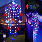 4Th of July Decorations, Red White and Blue Lights with 9 Big Stars, Patriotic L