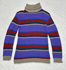 Vintage Creative Force Striped Turtleneck Knit Sweater Women's Small 90's